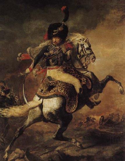 Theodore Gericault An Officer of the Chasseurs Commanding a Charge china oil painting image